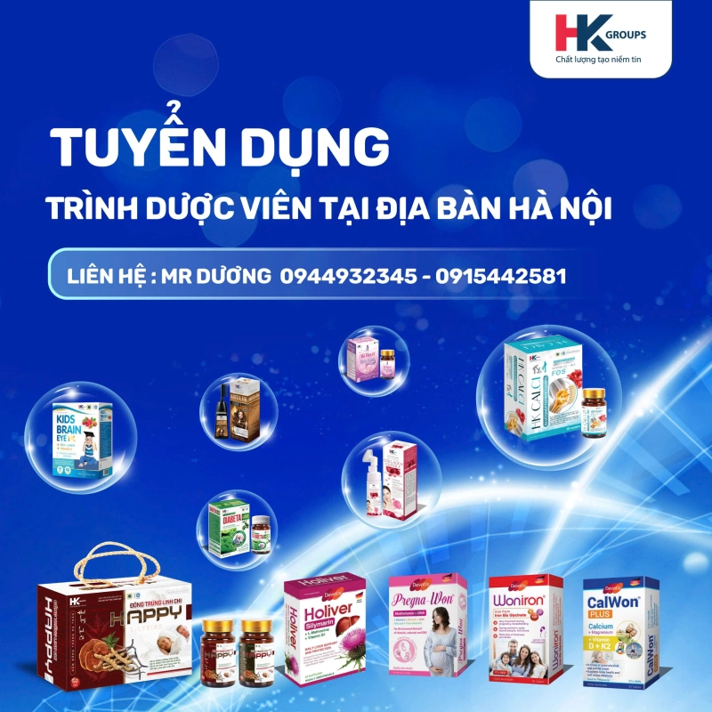 Tuyển dụng Trình dược viên tại địa bàn Hà Nội